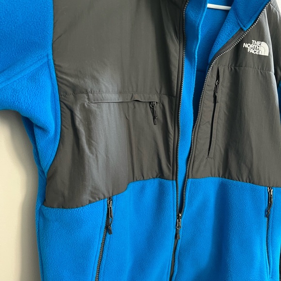 Men’s North Face Blue Gray Jacket Coat Size XL Mint Condition Fleece - Picture 5 of 8